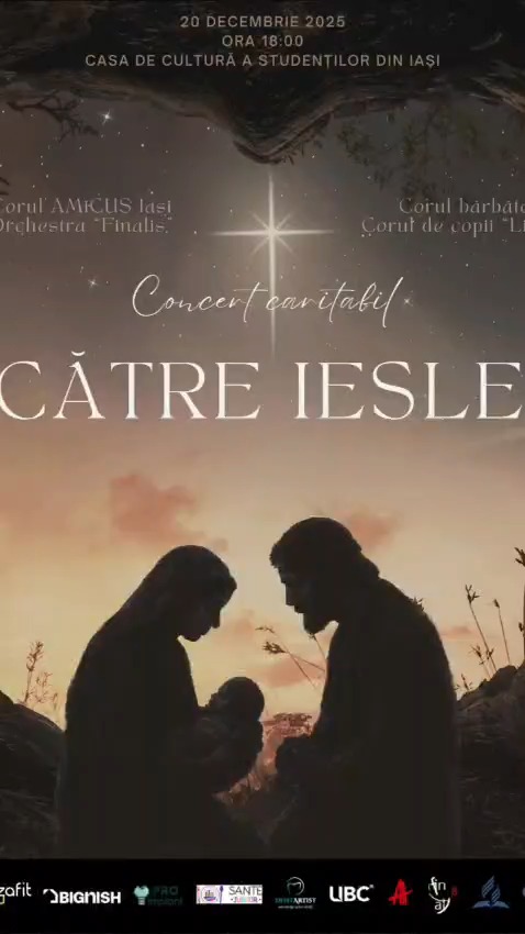 Iași, 20 decembrie 2025, ora 18:00,
Casa de cultură a studenților, CONCERT SPECIAL!